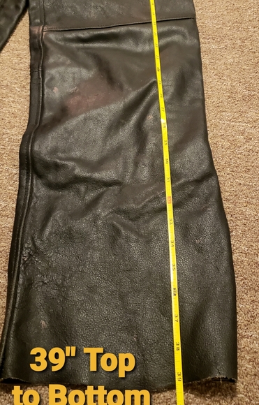 ******Sold******        Blaack Genuine Leather Chaps - Picture 8 of 15